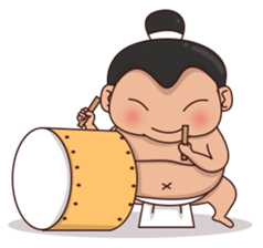 Skylar the sumo wrestler 2 sticker #12621596