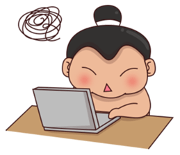 Skylar the sumo wrestler 2 sticker #12621603