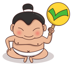 Skylar the sumo wrestler 2 sticker #12621604