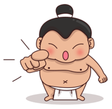 Skylar the sumo wrestler 2 sticker #12621605