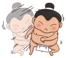 Skylar the sumo wrestler 2 sticker #12621607