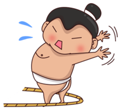 Skylar the sumo wrestler 2 sticker #12621608
