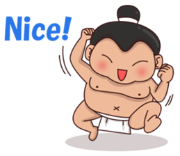 Skylar the sumo wrestler 2 sticker #12621609