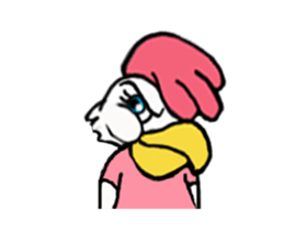 J-chicken girl sticker #12622391