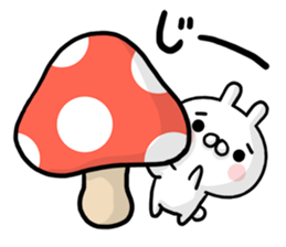 The rabbit likes a cat. sticker #12623714