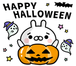 The rabbit likes a cat. sticker #12623718