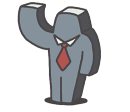 Cube man sticker #12625470