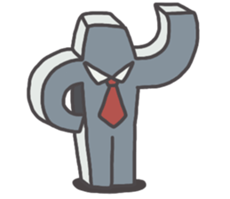 Cube man sticker #12625471