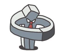 Cube man sticker #12625472