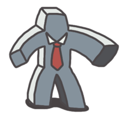 Cube man sticker #12625473