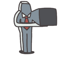 Cube man sticker #12625474