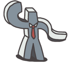 Cube man sticker #12625475