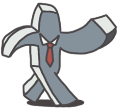 Cube man sticker #12625476