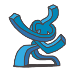 Cube man sticker #12625478