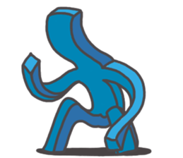 Cube man sticker #12625481