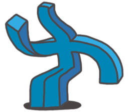 Cube man sticker #12625485