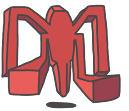 Cube man sticker #12625489