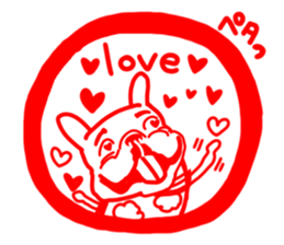 French bulldog family16 sticker #12625963