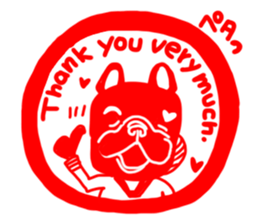 French bulldog family16 sticker #12625972