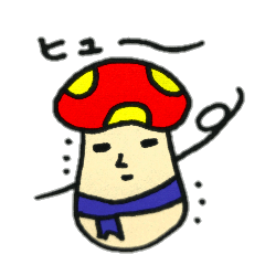 Colorful mushroom Sticker
