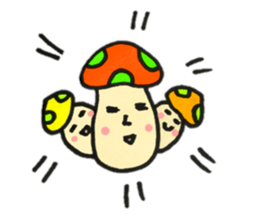 Colorful mushroom Sticker sticker #12626378