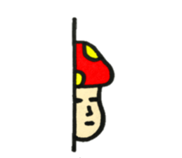 Colorful mushroom Sticker sticker #12626379