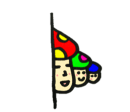 Colorful mushroom Sticker sticker #12626380