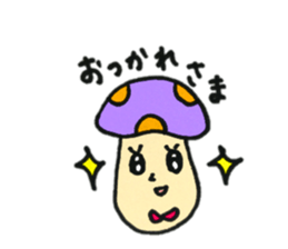 Colorful mushroom Sticker sticker #12626393