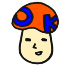 Colorful mushroom Sticker sticker #12626394
