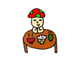 Colorful mushroom Sticker sticker #12626397