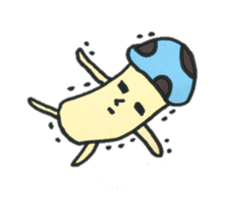 Colorful mushroom Sticker sticker #12626403