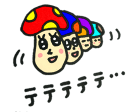 Colorful mushroom Sticker sticker #12626408