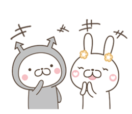 Aristocracy rabbit and Devil rabbit. sticker #12626960