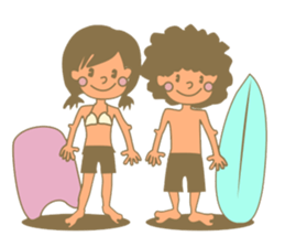 Surfing Surfing Mokumoku sticker #12627973