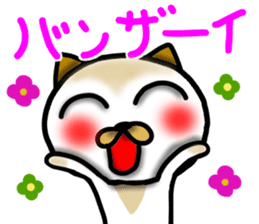 Calico cat dumpling sticker #12628335
