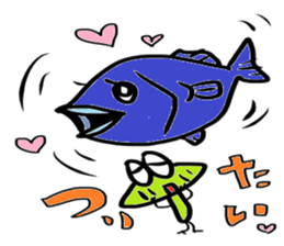 Rocky shore fishing Girella sticker #12628985