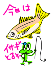 Rocky shore fishing Girella sticker #12628993