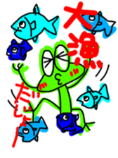 Rocky shore fishing Girella sticker #12628996