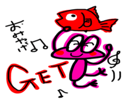 Rocky shore fishing Girella sticker #12628998