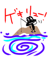 Rocky shore fishing Girella sticker #12629002