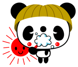 Mr. panda of a bobbed hair head sticker #12629302