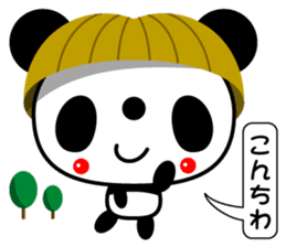 Mr. panda of a bobbed hair head sticker #12629306