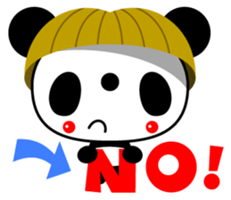 Mr. panda of a bobbed hair head sticker #12629311