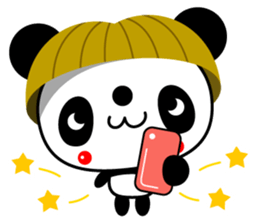 Mr. panda of a bobbed hair head sticker #12629322