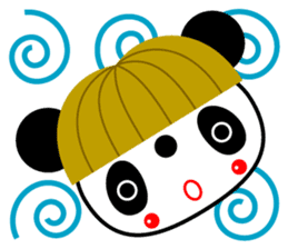 Mr. panda of a bobbed hair head sticker #12629323
