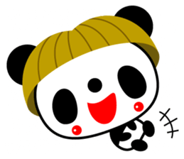 Mr. panda of a bobbed hair head sticker #12629325