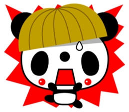 Mr. panda of a bobbed hair head sticker #12629330