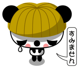 Mr. panda of a bobbed hair head sticker #12629332