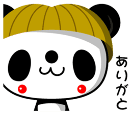 Mr. panda of a bobbed hair head sticker #12629333