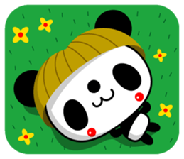 Mr. panda of a bobbed hair head sticker #12629334